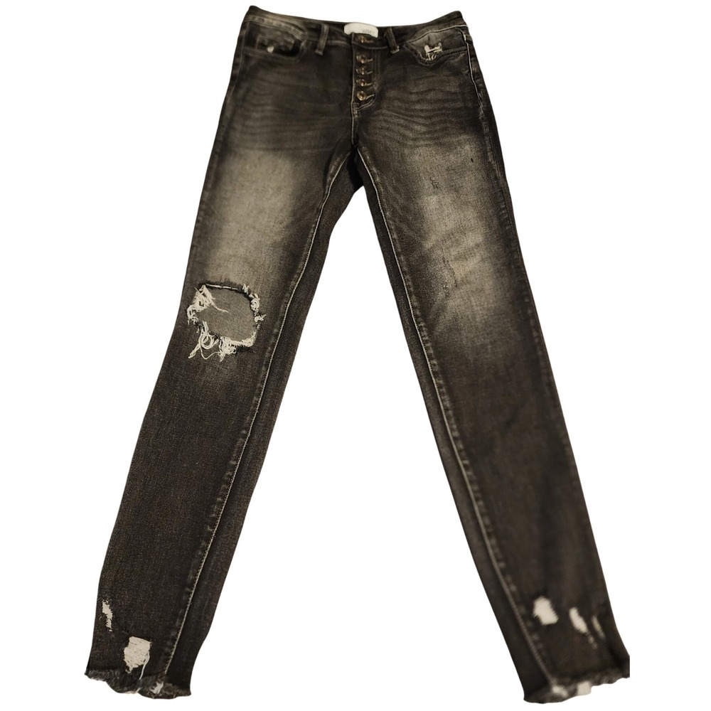 Vervet Black Distressed Ripped Skinny Jeans Women's Size 29